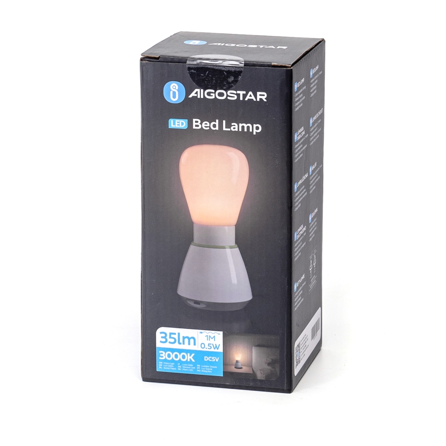 Aigostar - LED Акумуляторний нічний світильник LED/0,5W/5V 3000K 650mAh