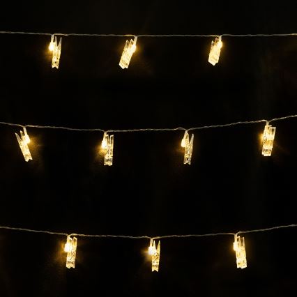 Aigostar - LED декоративна гірлянда 10xLED/5W/USB 5 м тепла біла