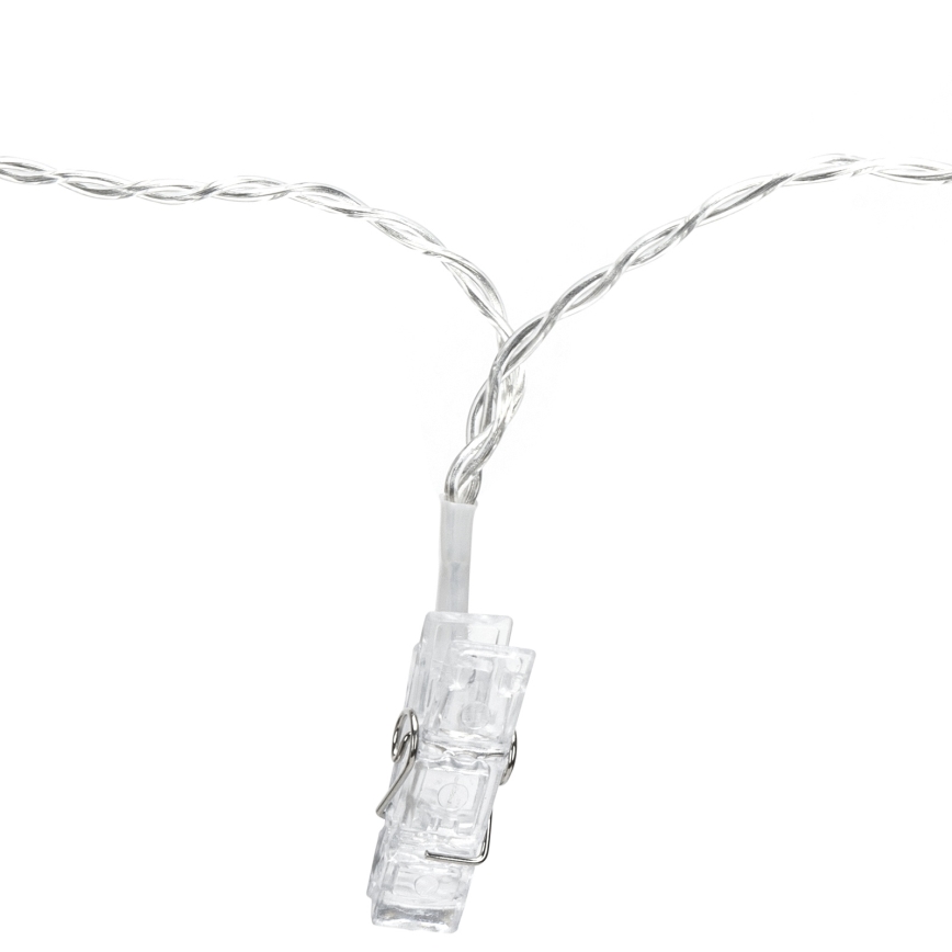 Aigostar - LED декоративна гірлянда 10xLED/5W/USB 5 м тепла біла