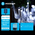 Aigostar - LED декоративна гірлянда на сонячній батареї 50xLED/8 функцій 12 м IP65 холодний білий