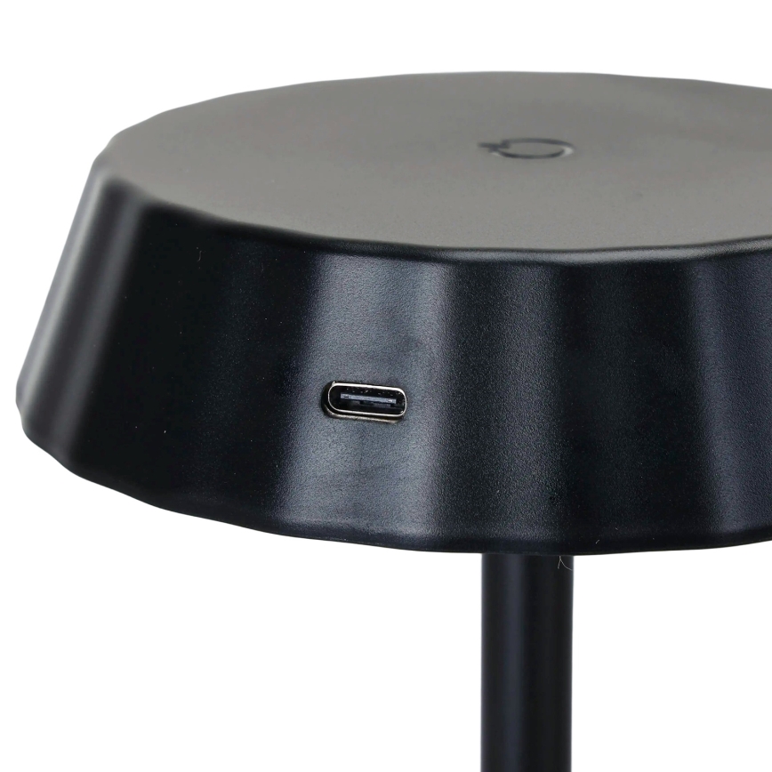 Aigostar - светодиодная диммируемая настольная лампа AMBIENT, 2,4 Вт/5 В, 3000-6500 К, черная, 2000 мА·ч