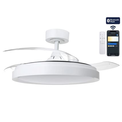 Aigostar - диммируемый потолочный вентилятор с LED-подсветкой LED/50W/230V 2700-6500K диаметр 106 см белый + пульт дистанционного управления