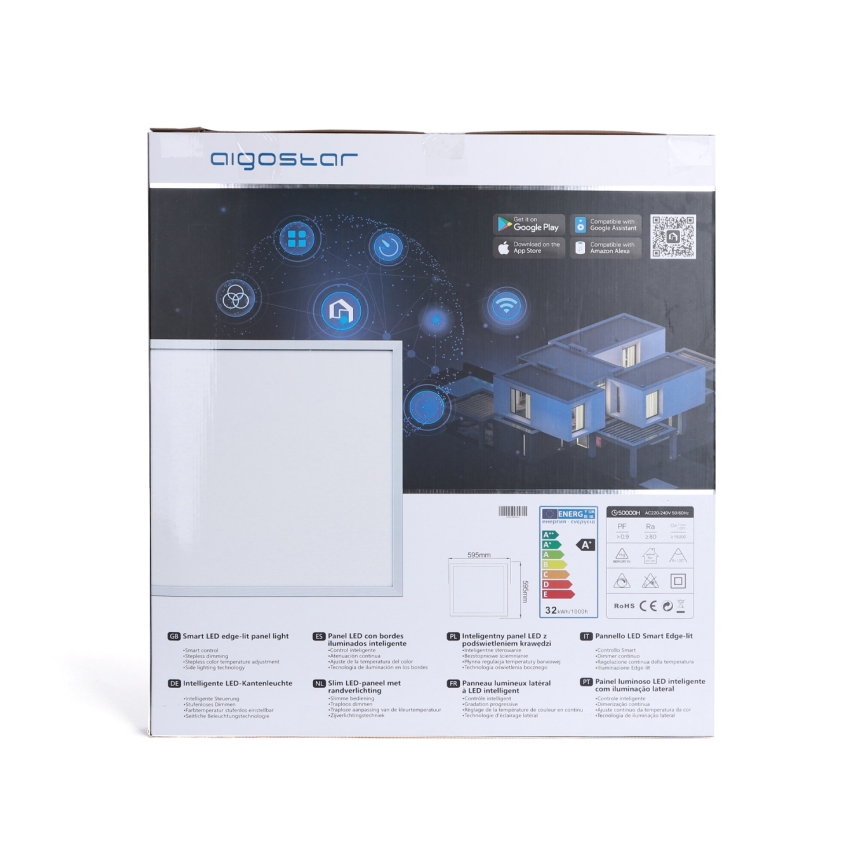 Aigostar - Світлодіодна димована панель для підвісної стелі 32 Вт/230 В Wi-Fi 60x60 см
