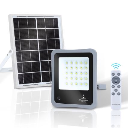 Aigostar - Світлодіодний затемнюваний сонячний прожектор LED/50W/3,2V IP65 6000 mAh + пульт дистанційного керування