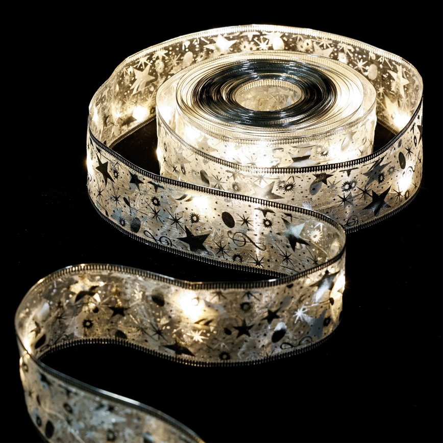 Aigostar - LED гірлянда 100xLED/3xAA 10 m, тепле біле світло, срібляста