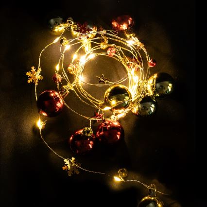 Aigostar - LED гірлянда 20xLED/3xAA 2m тепле біле