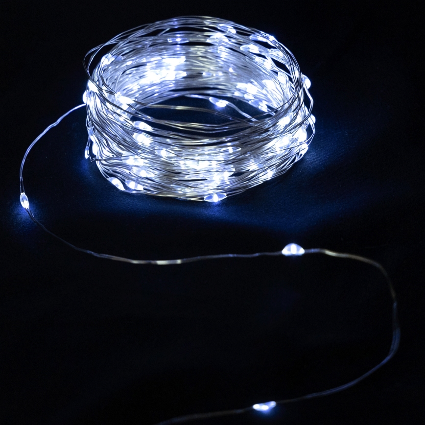 Aigostar - LED-гирлянда 40xLED/2x3V 4 м холодный белый