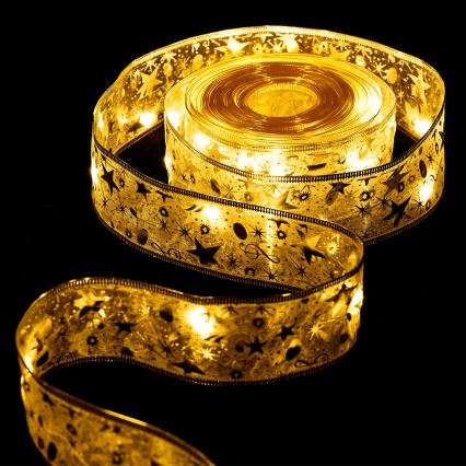 Aigostar - LED-гирлянда 50xLED/3xAA 5m тёпло-белая золотистая