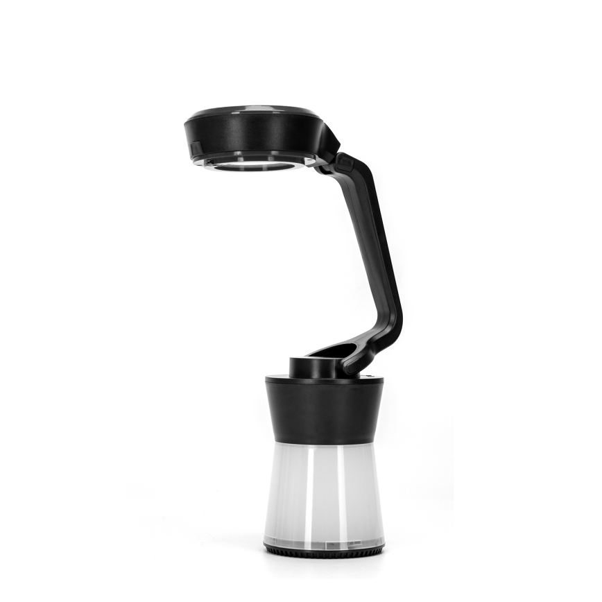 Aigostar - LED ліхтарик з регулюванням яскравості для кемпінгу 3в1 LED/3xAA чорний