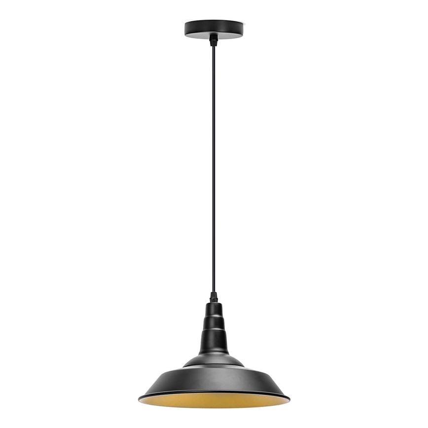 Aigostar - LED-люстра на тросі 1xE27/60W/230V pr. 36 cm чорна