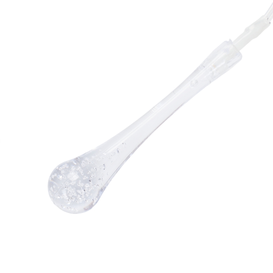Aigostar - LED уличная рождественская гирлянда 100xLED/8 режимов 3xAA 10m IP44 холодный белый капли