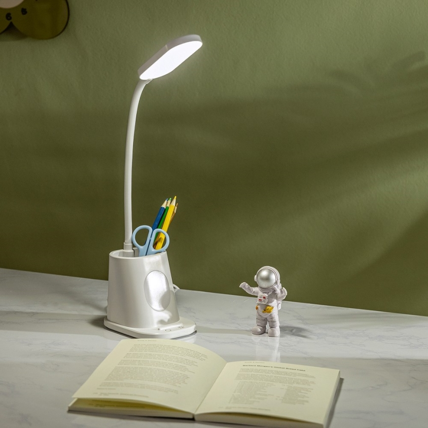 Aigostar - LED Настільна акумуляторна лампа з регулюванням яскравості LED/2,8W/5V 1800mAh 3000/5000K білий