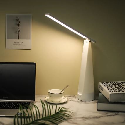 Aigostar - LED Настільна акумуляторна лампа з регулюванням яскравості LED/7W/5V 4000K 4400 mAh білий