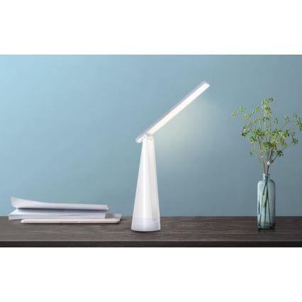 Aigostar - LED Настільна акумуляторна лампа з регулюванням яскравості LED/7W/5V 4000K 4400 mAh білий