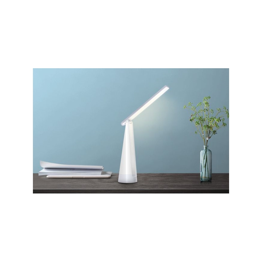 Aigostar - LED Настільна акумуляторна лампа з регулюванням яскравості LED/7W/5V 4000K 4400 mAh білий
