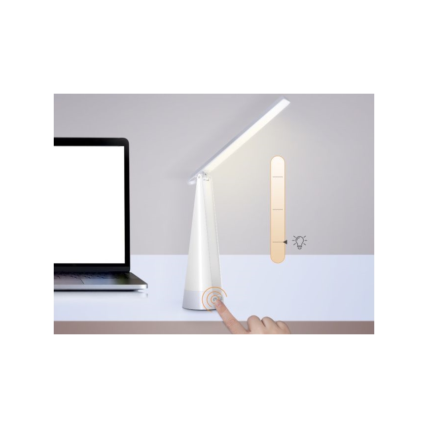 Aigostar - LED Настільна акумуляторна лампа з регулюванням яскравості LED/7W/5V 4000K 4400 mAh білий