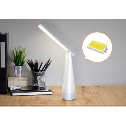 Aigostar - LED Настільна акумуляторна лампа з регулюванням яскравості LED/7W/5V 4000K 4400 mAh білий