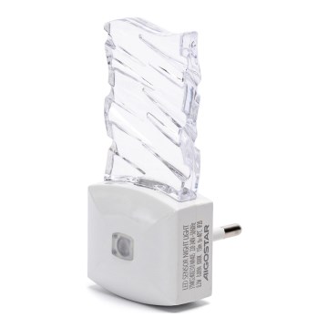 Aigostar - LED Нічник з датчиком освітленості LED/0,2W/230V 6500K