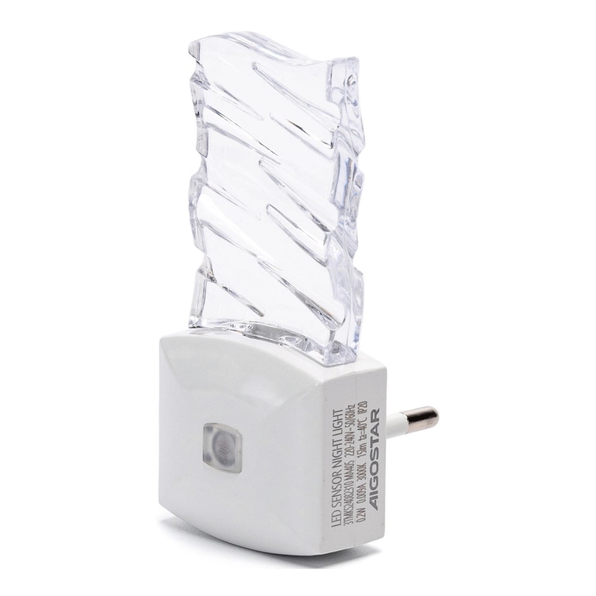 Aigostar - LED Нічник з датчиком освітленості LED/0,2W/230V 6500K
