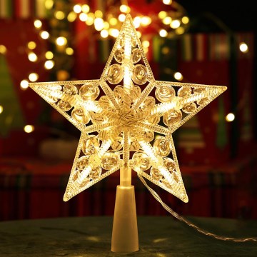 Aigostar - LED новогоднее украшение 16xLED/3xAA тёплая белая звезда