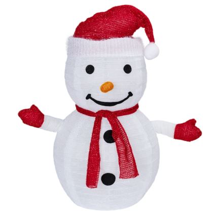 Aigostar - рождественская уличная LED-декорация 50xLED/3xAA 0,7m IP44 снеговик + пульт дистанционного управления