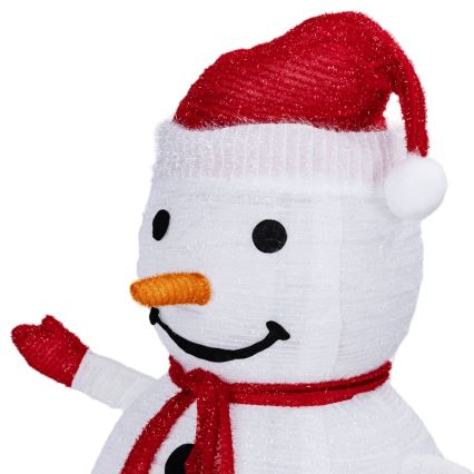 Aigostar - рождественская уличная LED-декорация 50xLED/3xAA 0,7m IP44 снеговик + пульт дистанционного управления