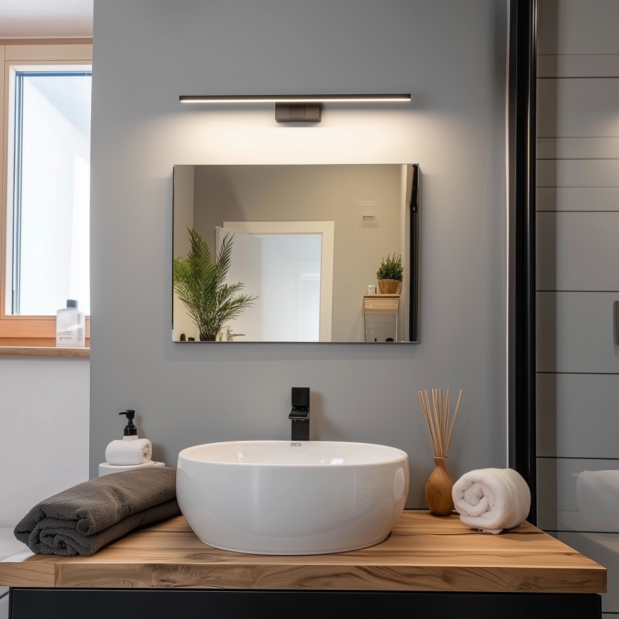 Aigostar - LED-освітлення для дзеркала у ванній/12W/230V 4000K 60 cm IP44 чорний