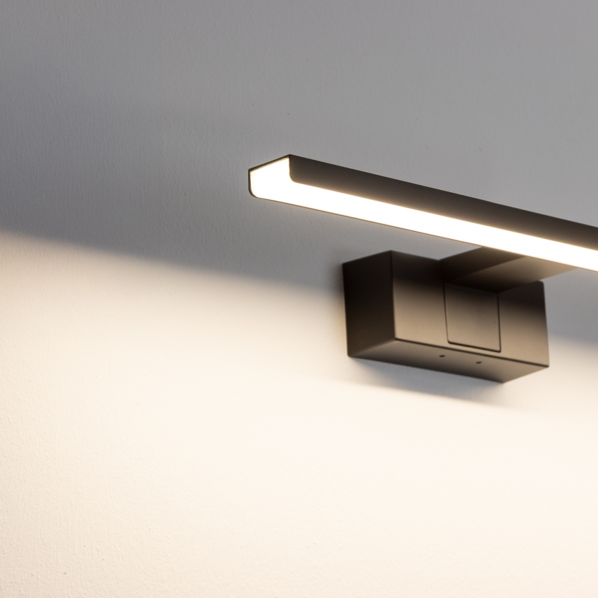 Айгостар - ЛЕД-підсвітка для дзеркала у ванній ЛЕД/8Вт/230В 4000К 40 см IP44 чорна