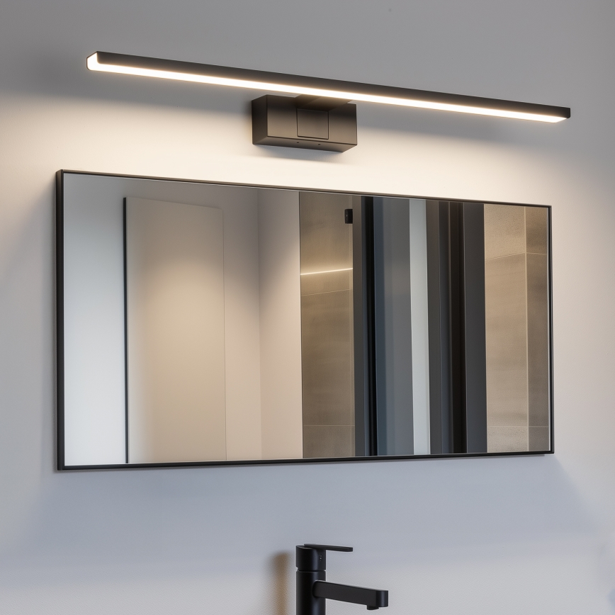 Aigostar - LED Підсвітка для дзеркала у ванній кімнаті LED/12W/230V 4000K 60 см IP44 чорний