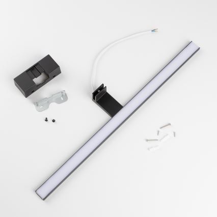 Aigostar - LED Підсвітка для дзеркала у ванній кімнаті LED/12W/230V 4000K 60 см IP44 чорний