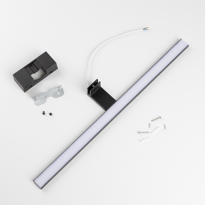 Aigostar - LED Підсвітка для дзеркала у ванній кімнаті LED/12W/230V 4000K 60 см IP44 чорний