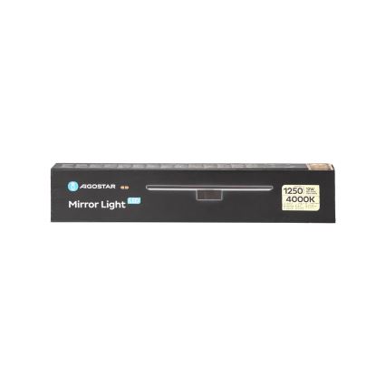 Aigostar - LED Підсвітка для дзеркала у ванній кімнаті LED/12W/230V 4000K 60 см IP44 чорний
