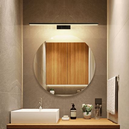 Aigostar - LED подсветка зеркала для ванной LED/12W/230V 4000K 60 cm IP44 черный