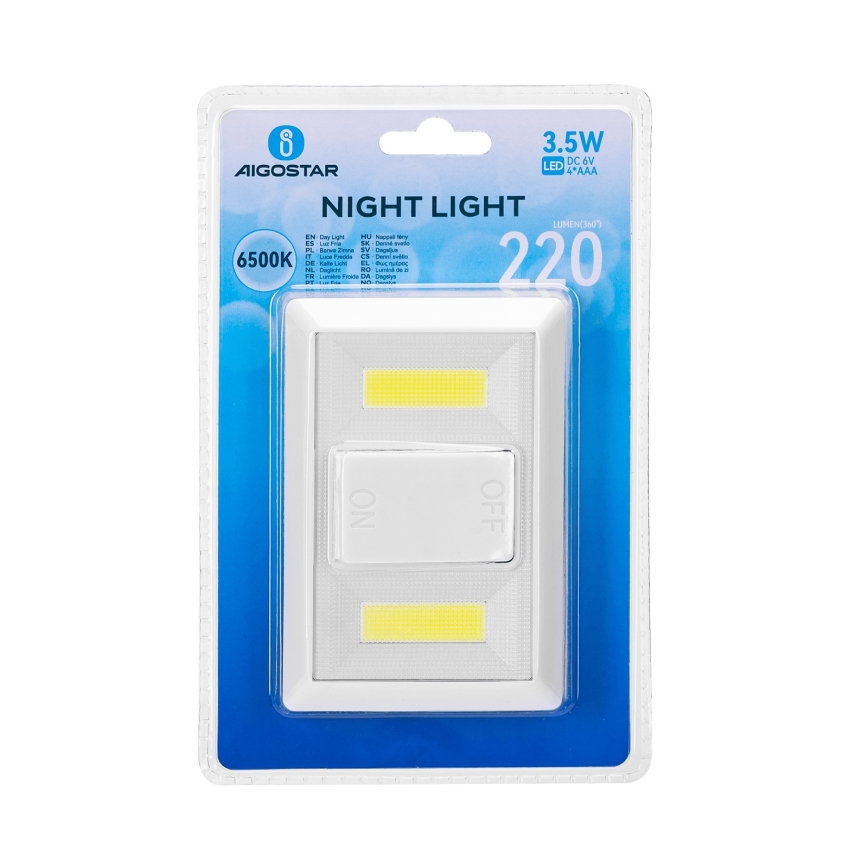 Aigostar - LED Портативний нічник LED/4xAAA 6500K