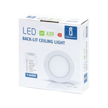 Aigostar - LED потолочный накладной светильник LED/6W/230V Ø 12,3 см 6500K белый