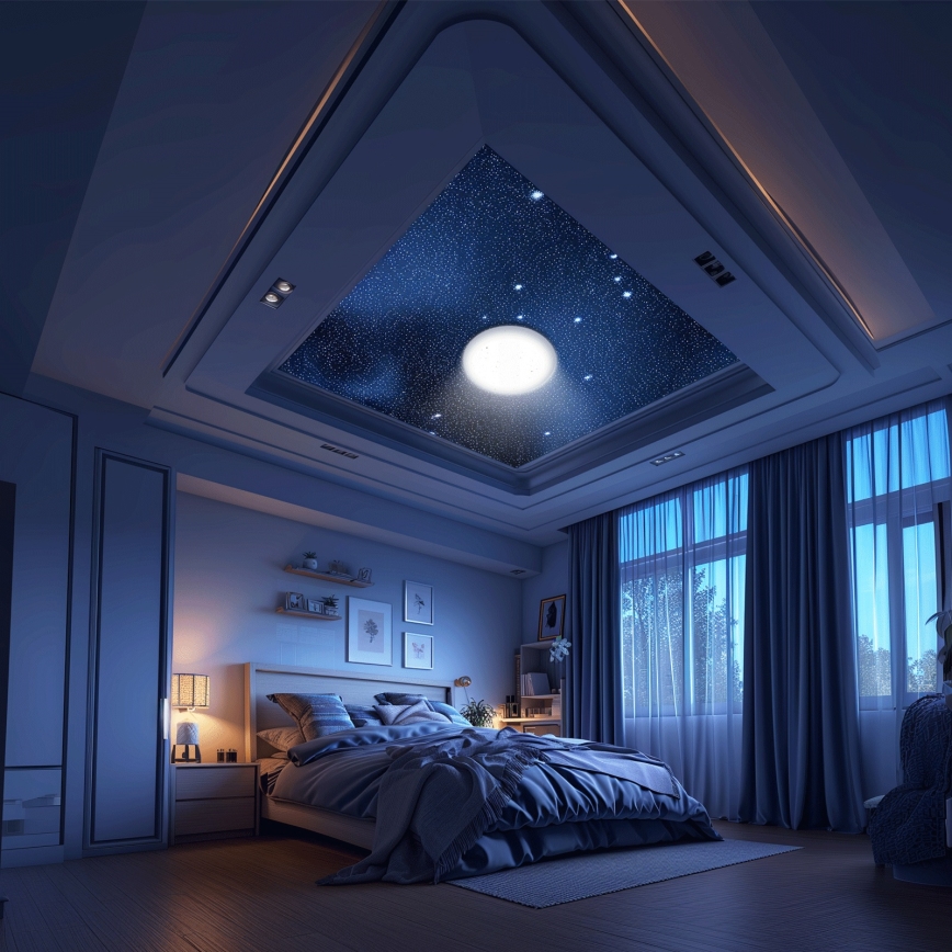 Aigostar - Диммируемый потолочный светильник MESH LED/36 Вт/230 В 3000-6500K, диаметр 49,5 см + пульт дистанционного управления