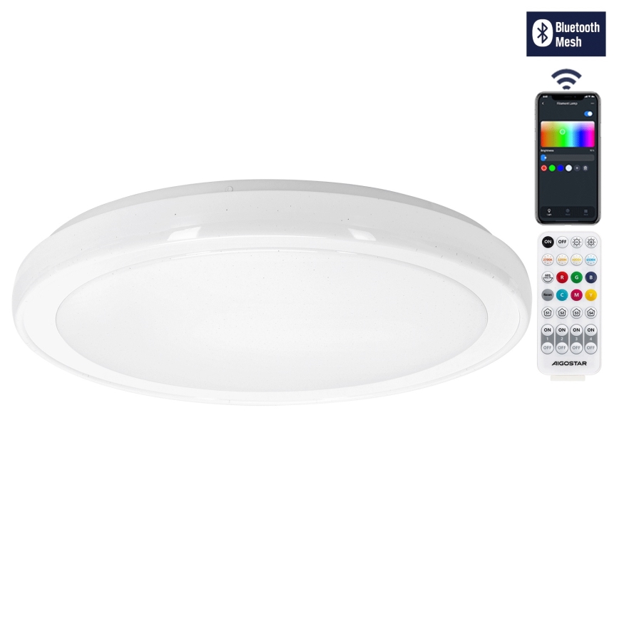 Aigostar - Диммируемый потолочный светильник MESH LED/36 Вт/230 В 3000-6500K, диаметр 49,5 см + пульт дистанционного управления