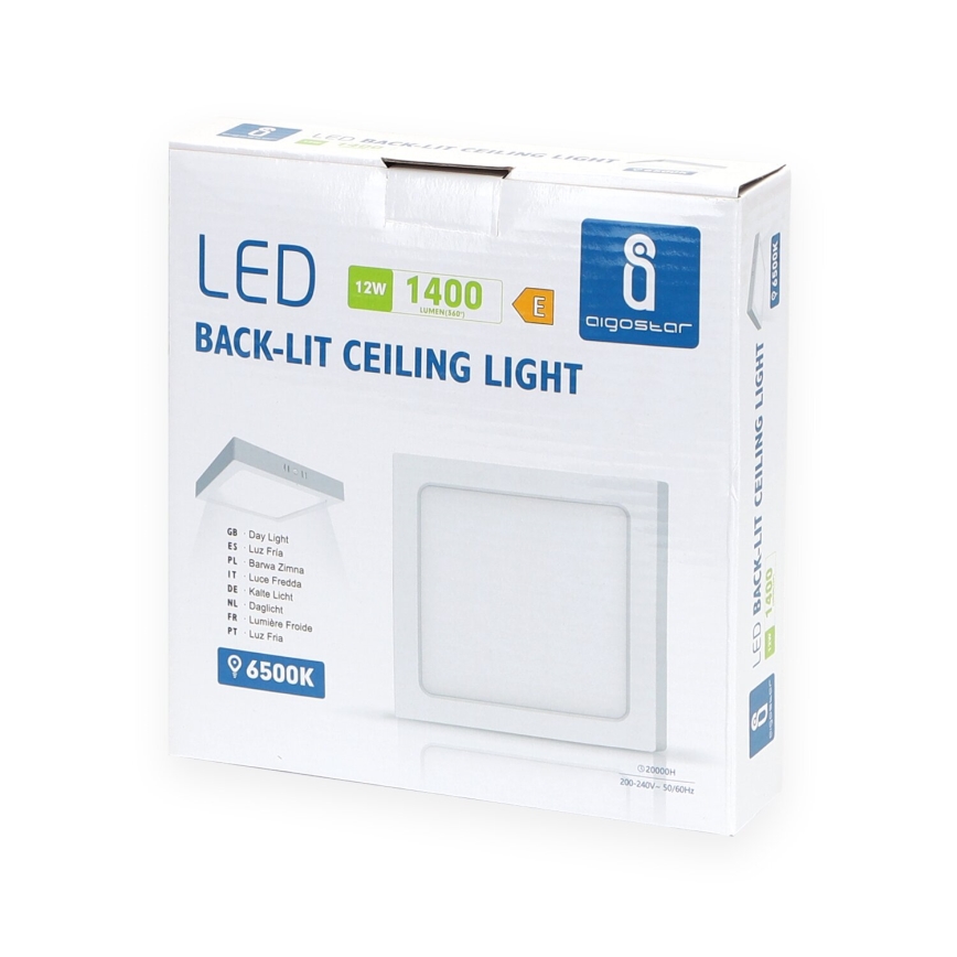 Aigostar - LED Пристельовий світильник LED/12W/230V 17,3x17,3 см 6500K білий