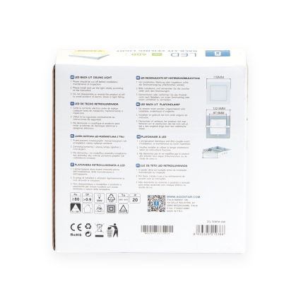 Aigostar - LED Пристельовий світильник LED/6W/230V 12,2x12,2 см 3000K білий