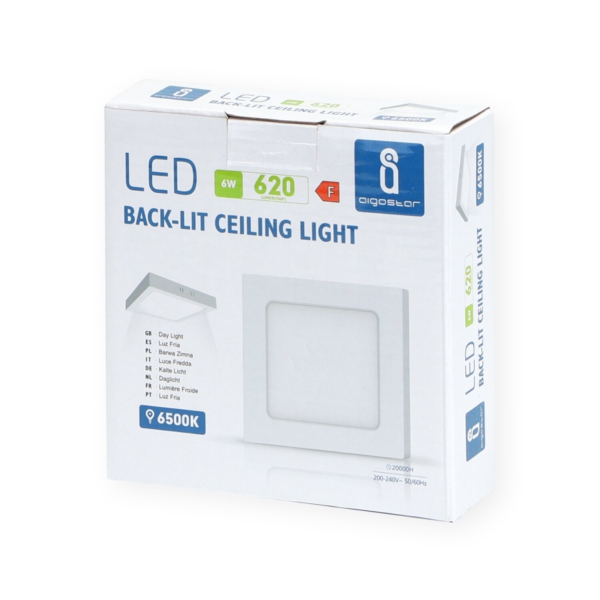 Aigostar - LED Пристельовий світильник LED/6W/230V 12,2x12,2 см 6500K білий