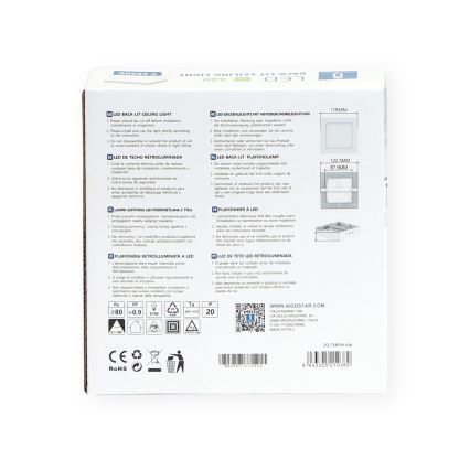 Aigostar - LED Пристельовий світильник LED/6W/230V 12,2x12,2 см 6500K білий