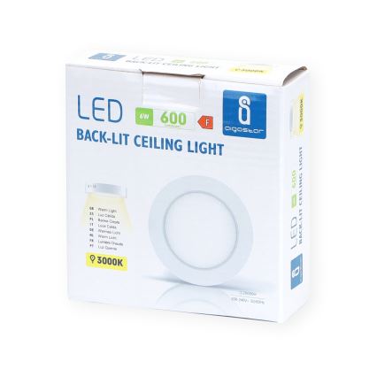 Aigostar - LED Пристельовий світильник LED/6W/230V діаметр 12,3 см 3000K білий