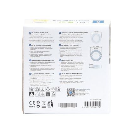 Aigostar - LED Пристельовий світильник LED/6W/230V діаметр 12,3 см 3000K білий
