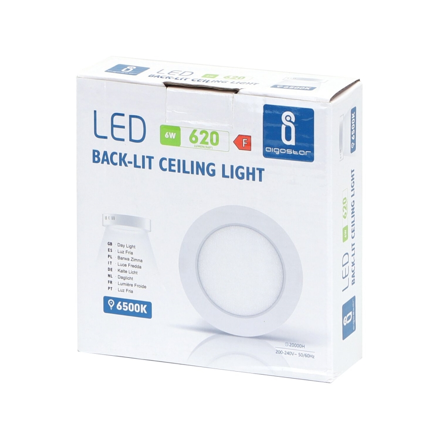Aigostar - LED Пристельовий світильник LED/6W/230V діаметр 12,3 см 3000K білий