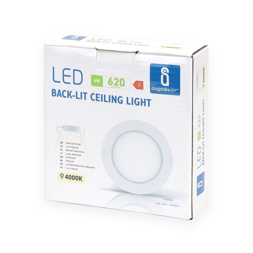 Aigostar - LED Пристельовий світильник LED/6W/230V діаметр 12,3 см 4000K білий