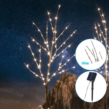 Aigostar - LED Прикраса на сонячній батареї 140xLED/3м IP65 теплий білий лоза