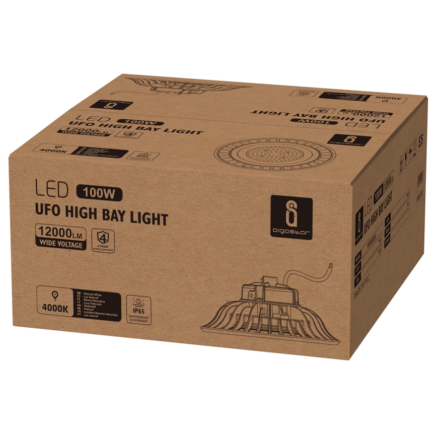 Aigostar - LED Промисловий світильник UFO HIGHBAY LED/100W/230V 4000K IP65