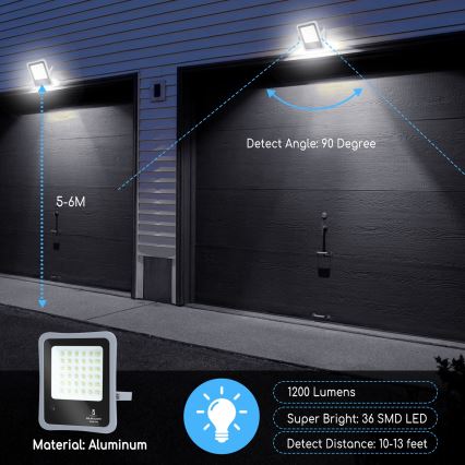 Aigostar - LED прожектор на сонячній батареї з регулюванням яскравості LED/100W/3,2V IP65 + ДК