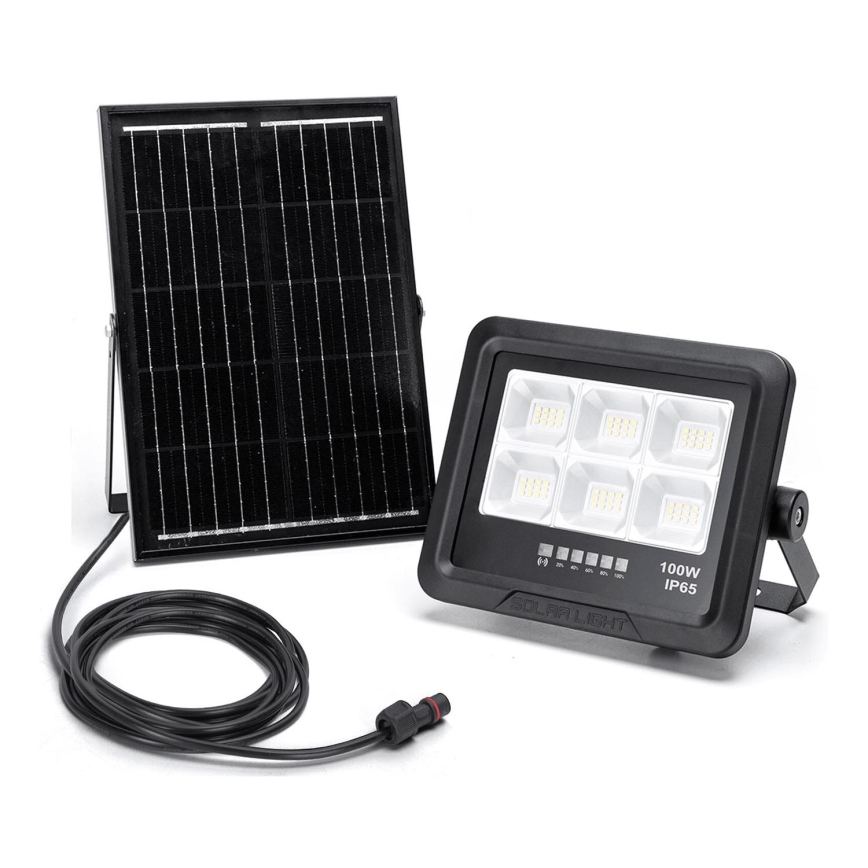 Aigostar - LED Прожектор з регулюванням яскравості на сонячній батареї LED/100W/3,4V IP65 10000 mAh + пульт дистанційного керування