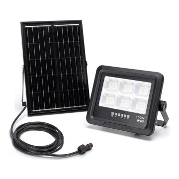 Aigostar - LED Прожектор з регулюванням яскравості на сонячній батареї LED/100W/3,4V IP65 + пульт дистанційного керування
